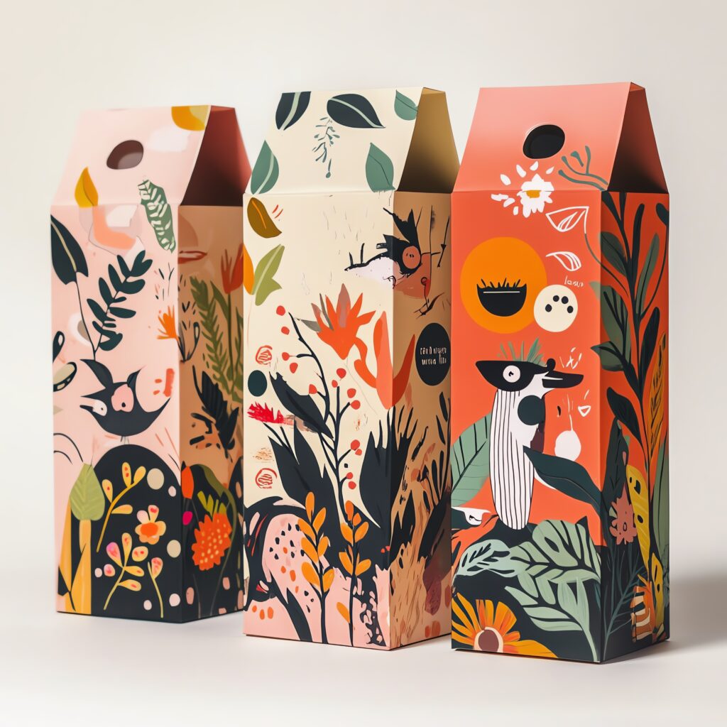 Kaasaegne pakendidisaini näidis ja bränding: luksuslik kosmeetikakarp graafilise disaini portfoolios